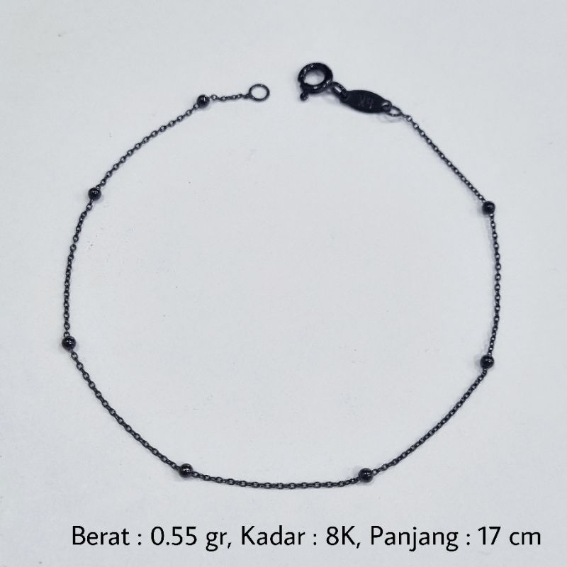 Gelang Jedar UBS Black Gold 8K 17 cm - MA7 / 0.55 gr