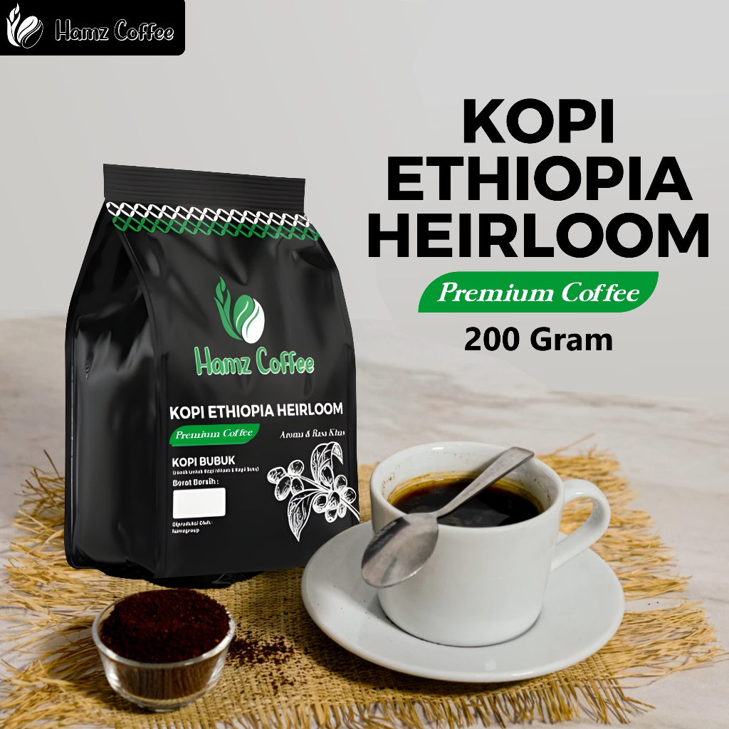 

Hamz Coffee - kopi bubuk ethiopia heirloom premium delicious 200gr