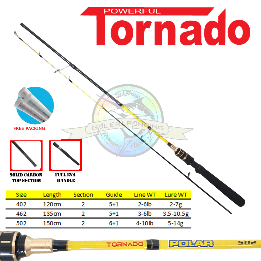 Joran Pancing Tornado Polar 120 135 150cm Solid Carbon