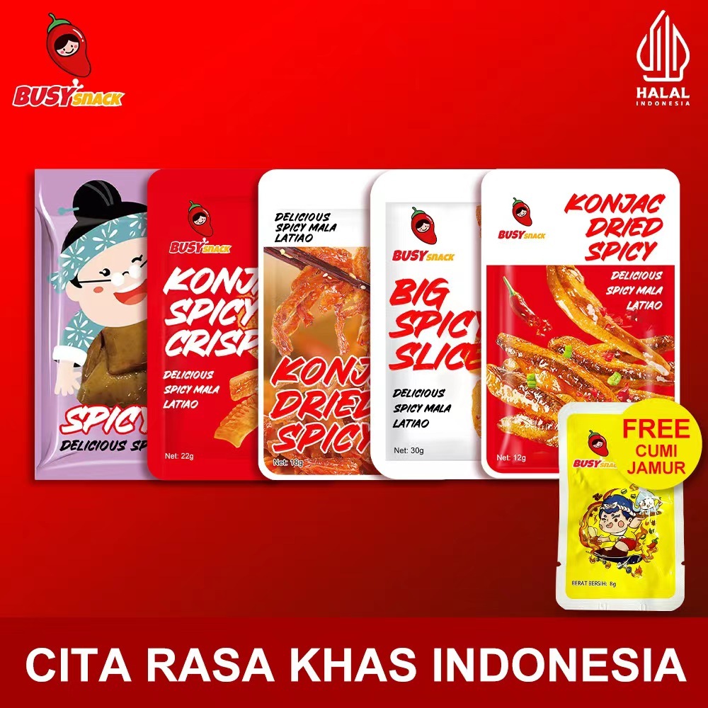 

[HALAL] Gluten Snack a Vegetarian Food | Gluten Chinese Snack Kembang Tahu Spicy strips Camilan pedas klasik dalam kemasan kecil