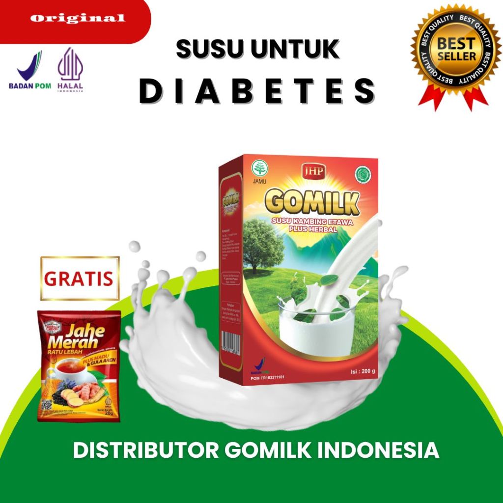 

[BISA COD + GARANSI] [GRATIS JAHE] GOMILK SUSU ETAWA PLUS HERBAL DAUN KELOR Untuk Diabetes