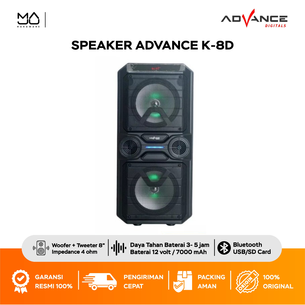 Speaker Meeting Advance K-8D Aktif Portable Bluetooth karaoke - Garansi Resmi