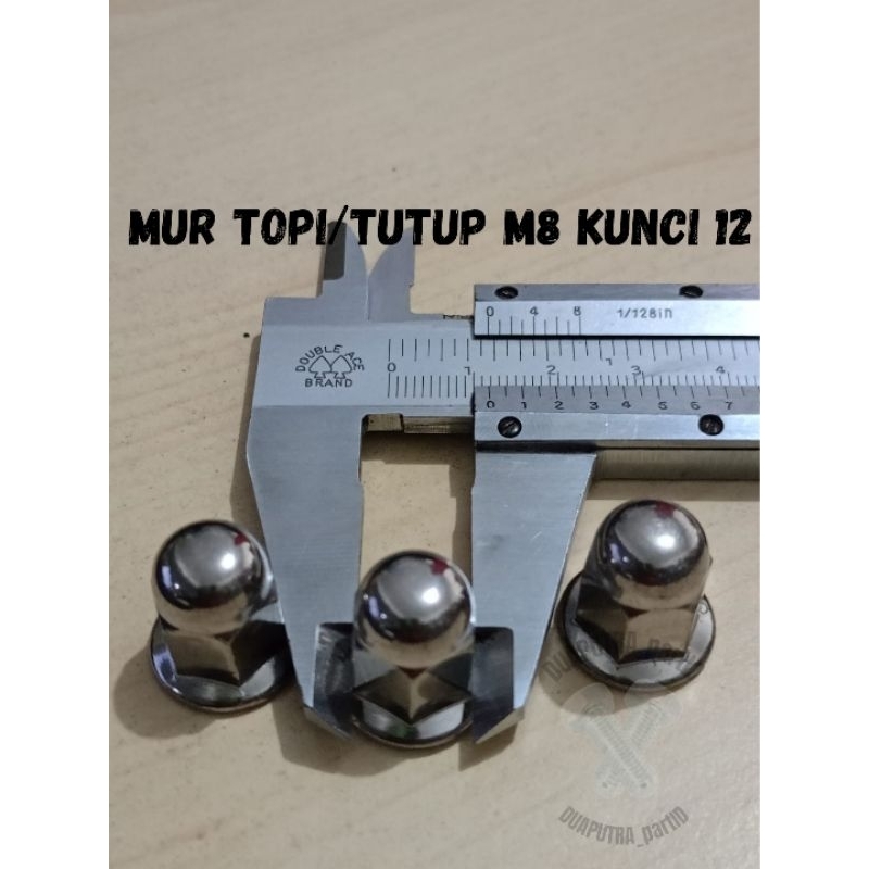 mur topi/tutup m8 kunci 12/mur knalpot matic all beat Vario scoopy MUR KNALPOT