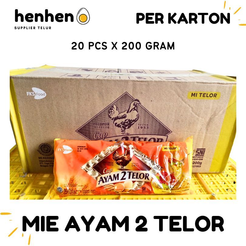 

MIE CAP AYAM 2 TELOR PERKARTON ISI 20 PCS X 200 GRAM