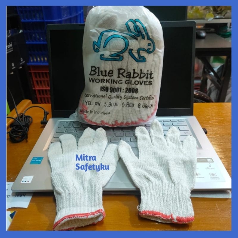 Sarung Tangan Benang 6 Blue Rabbit / Sarung Tangan Katun B6 Murah