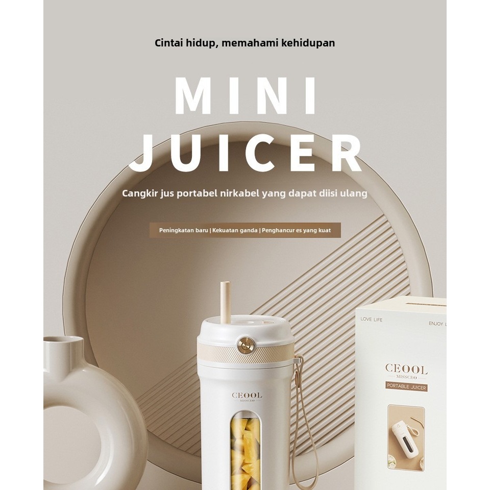 Blender jus rumah tangga, blender jus portabel kecil