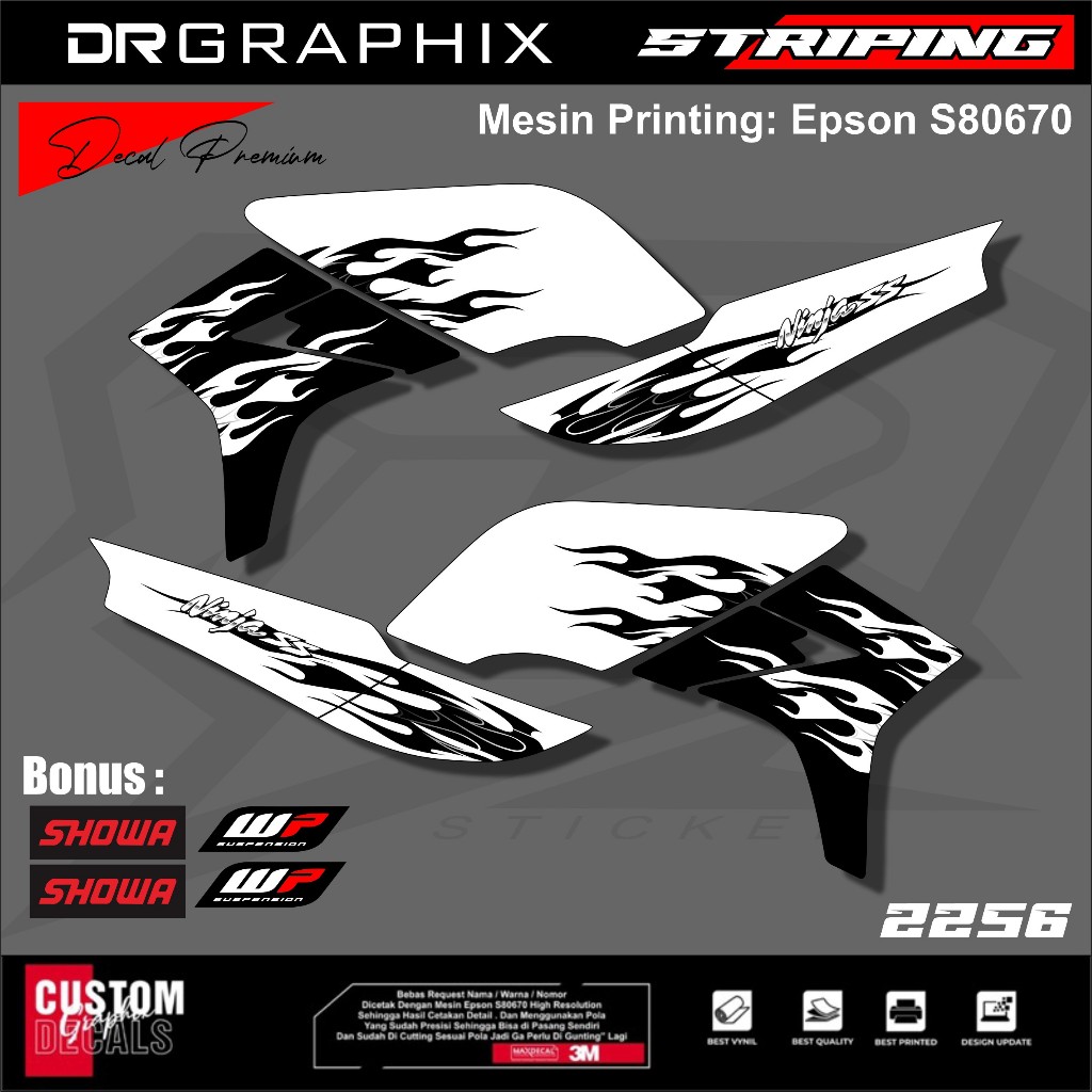 2256 striping Ninja SS Sticker VINYL Ninja R Racing minimalis