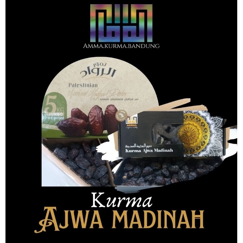 

Kurma ajwa madinah 250 gr / 500 gr/kurma nabi ajwa premium original