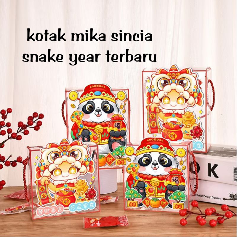 

KOTAK TENTENG MIKA 14x14 IMLEK BOX HAMPER HOKI CAT RED TERBARU