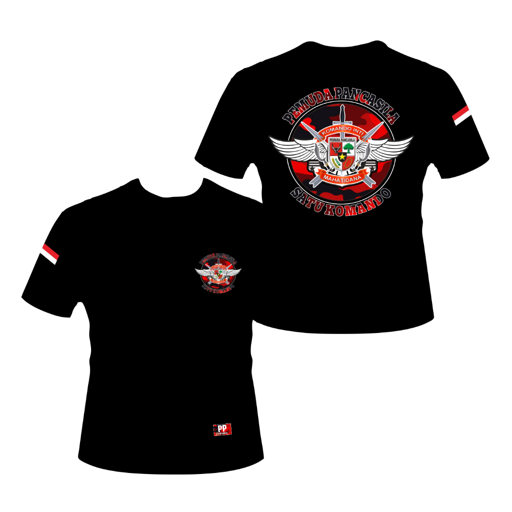 KAOS PEMUDA PANCASILA TERBARU COTTON COMBED 2024 KOTI SAYAP PUTIH 01 LENGAN PENDEK
