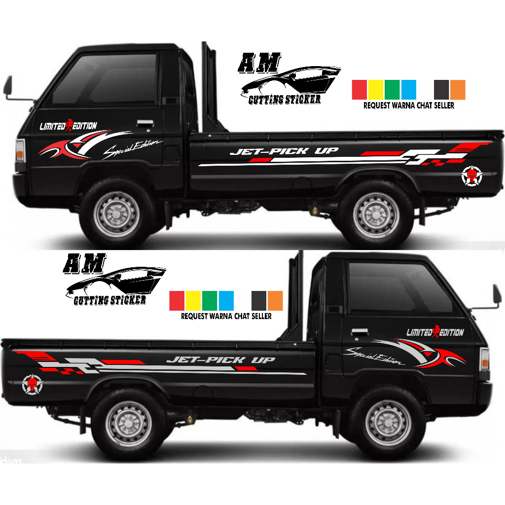 Stiker list body pick up l300 cutting stiker variasi body samping mobil l300