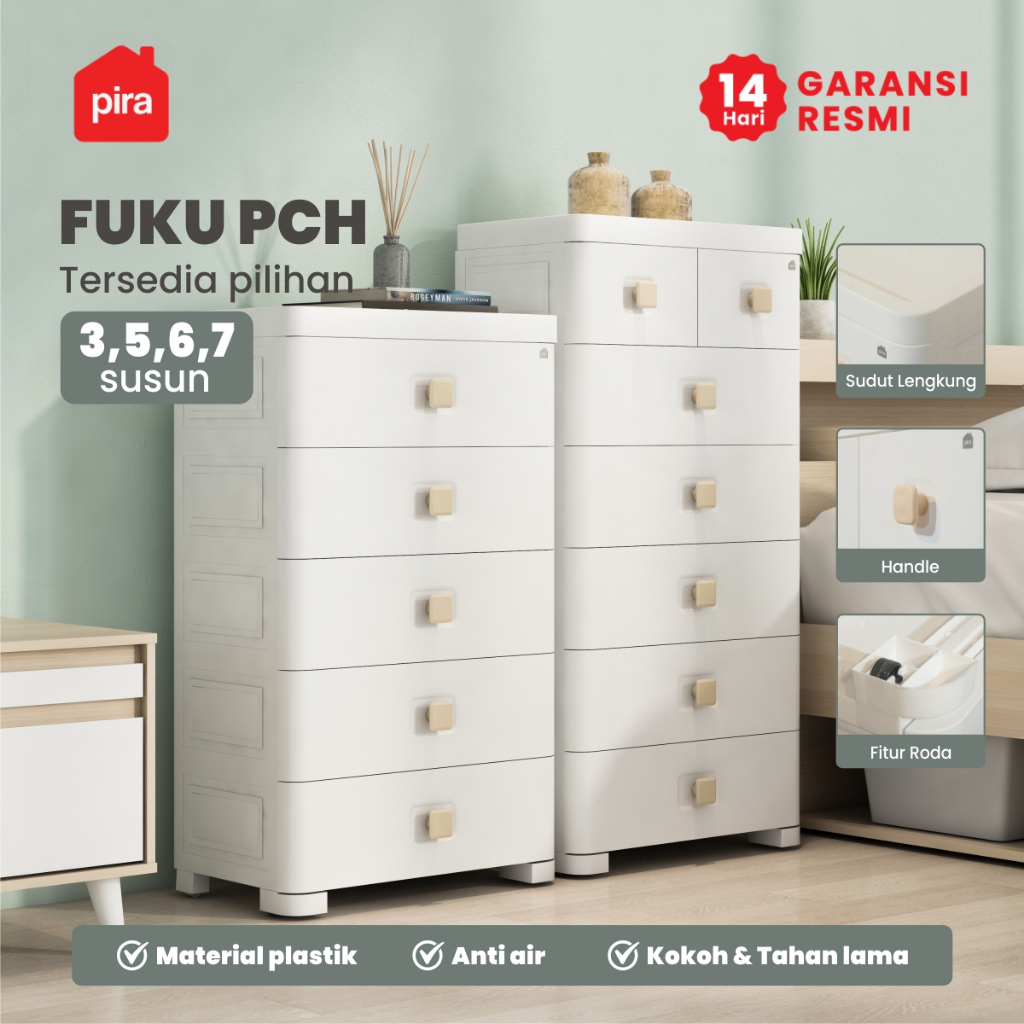 PIRA METROPOLIS - FUKU PCH Lemari Laci / Laci Plastik / Lemari Susun Plastik / Lemari Bayi / Lemari 