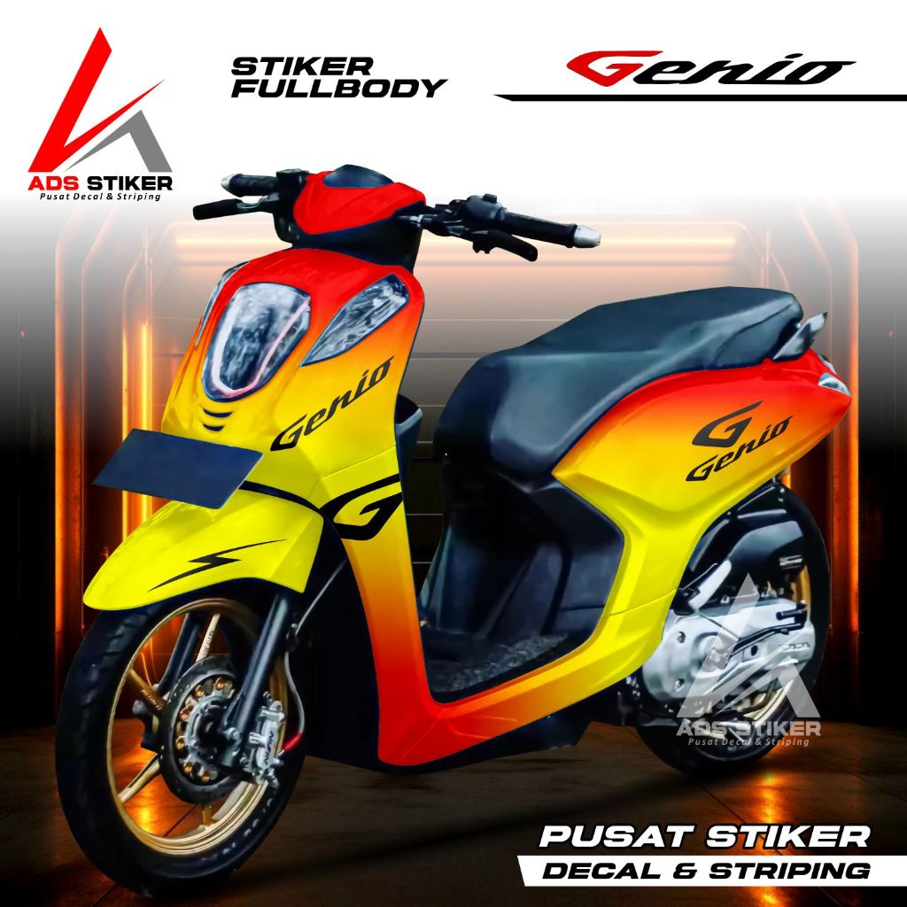 Decal Genio Fullbody - Stiker Striping Genio Bunglon 2 warna