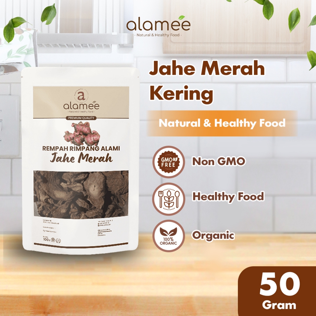 

Jahe Merah Kering Iris Dried Ginger Rempah Rimpang Organik Alami Bumbu Masakan Masak Organic 50g