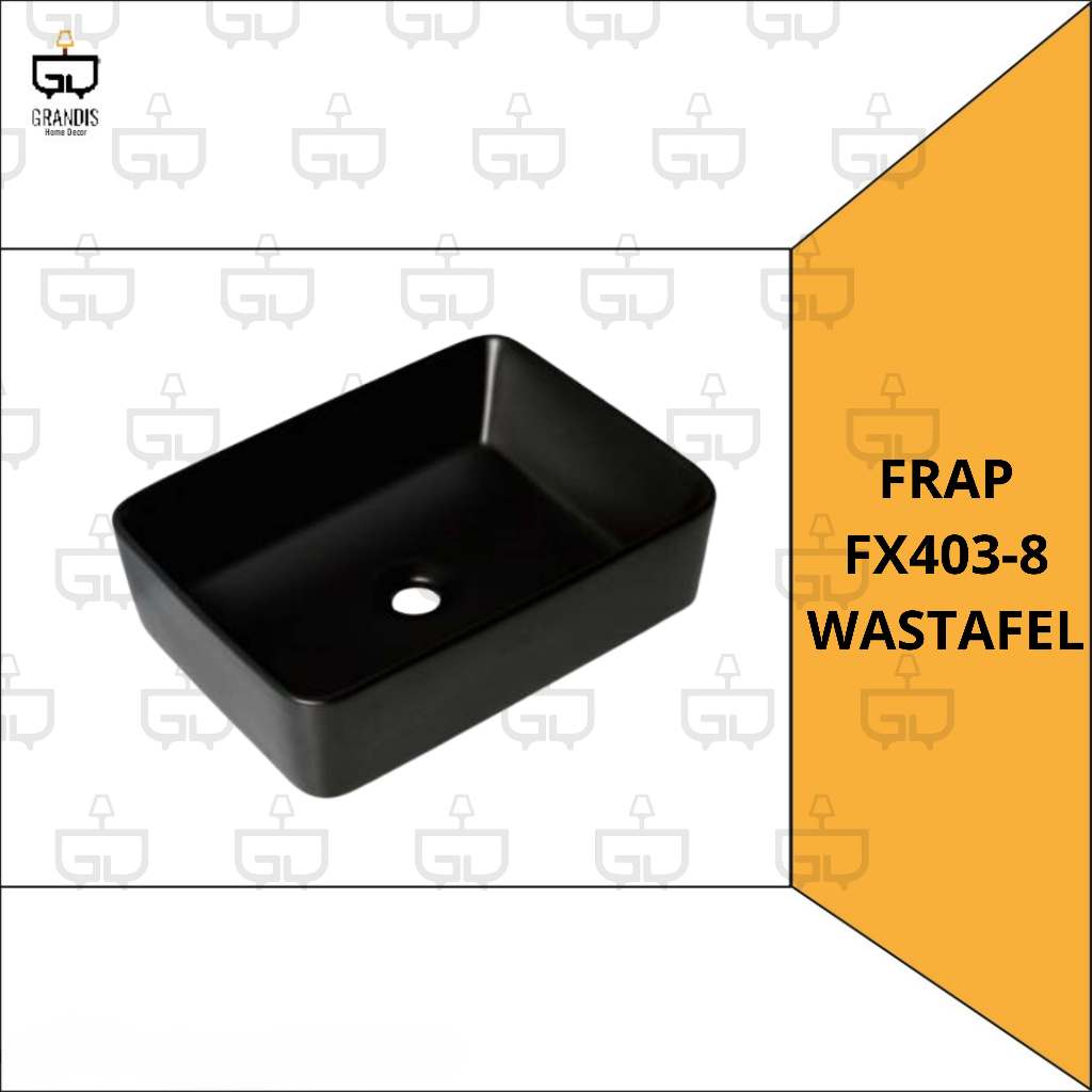 Wastafel Cuci Tangan Frap FX403-8 - Wastafel Keramik Warna Hitam