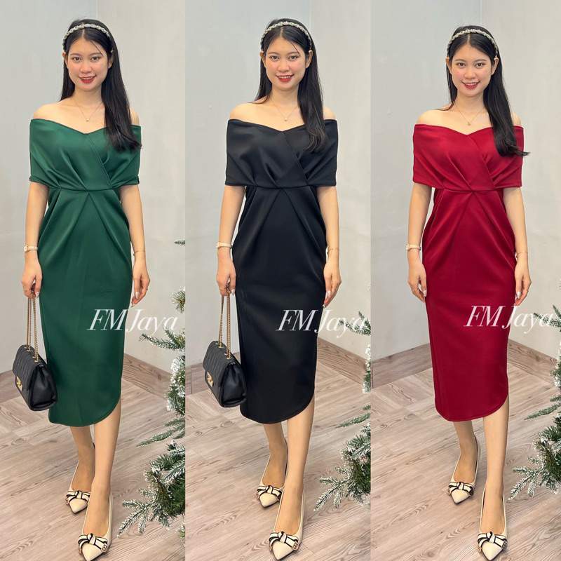 GDG DRESS SABRINA WANITA 8020 || DRESS PREMIUM WANITA FASHION | DRESS WANITA EDISI NATAL  | DRESS PE