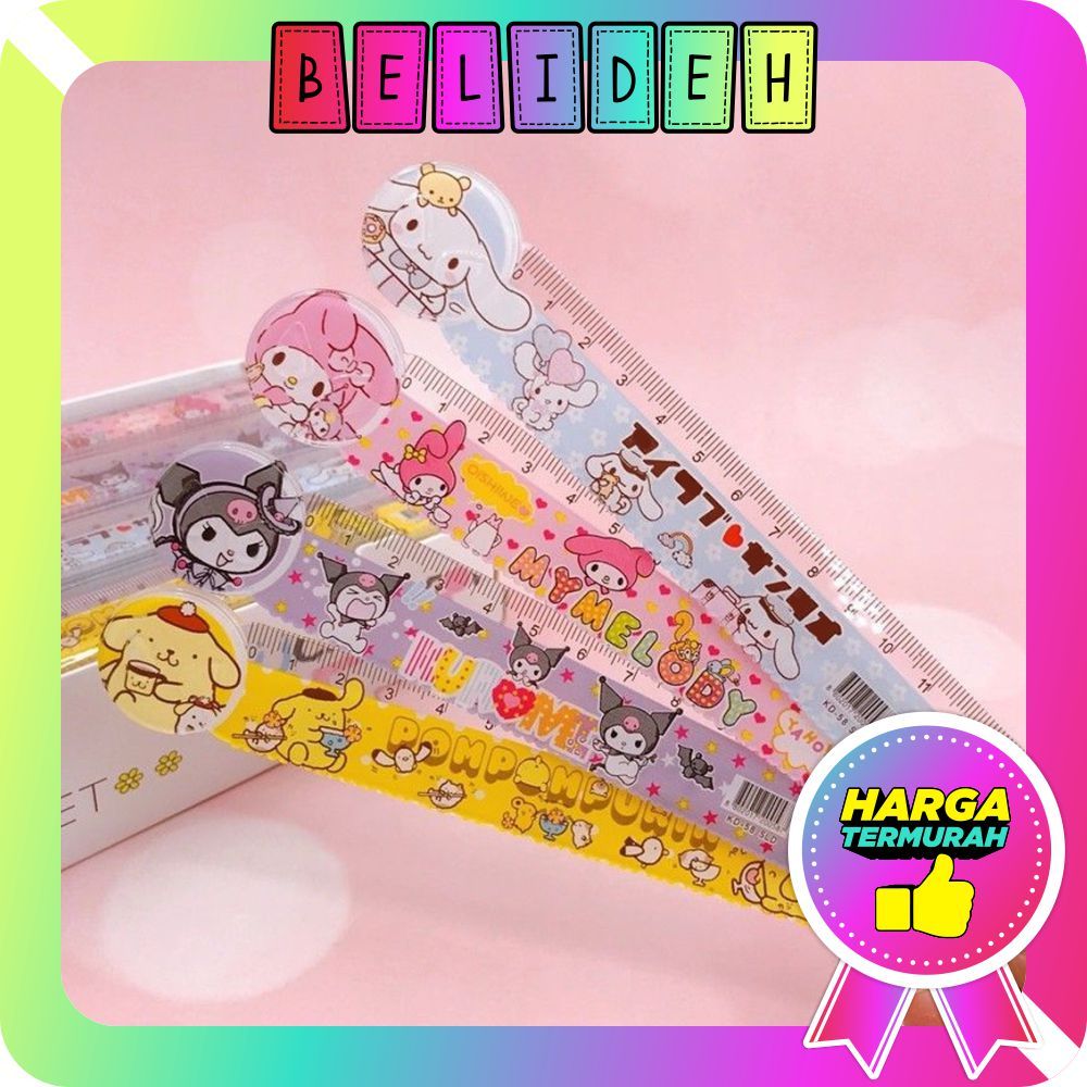 

☛BELIDEH☚ 1buah Penggaris SANRIO 15cm Cute Ruler Lucu Harga Termurah Ruler karakter kuromi Lengkap Best Quality bisa COD S143