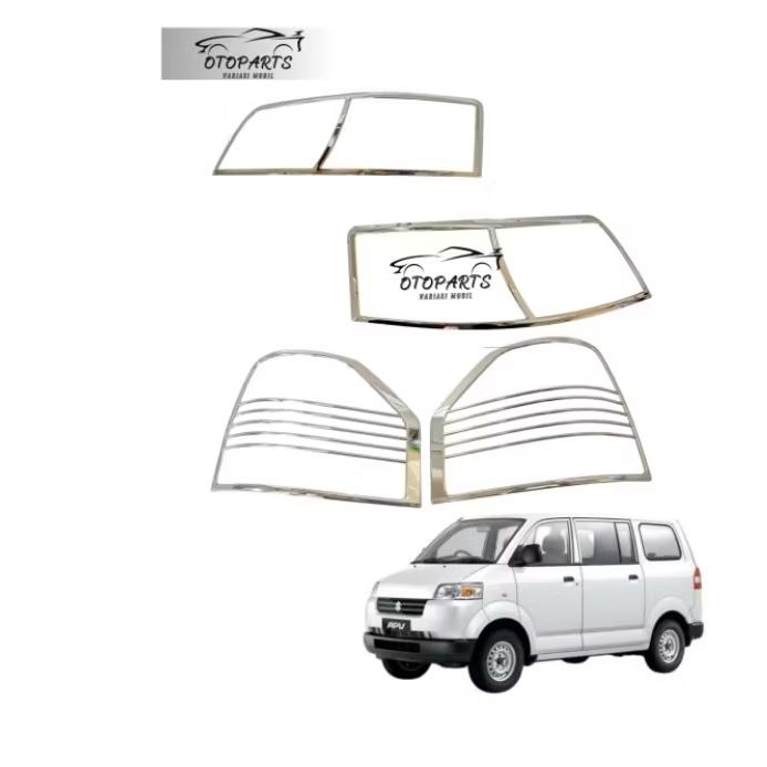 PAKET GARNIS DEPAN BELAKANG CROM JSL MOBIL APV LAMA TAHUN 2004-2007
