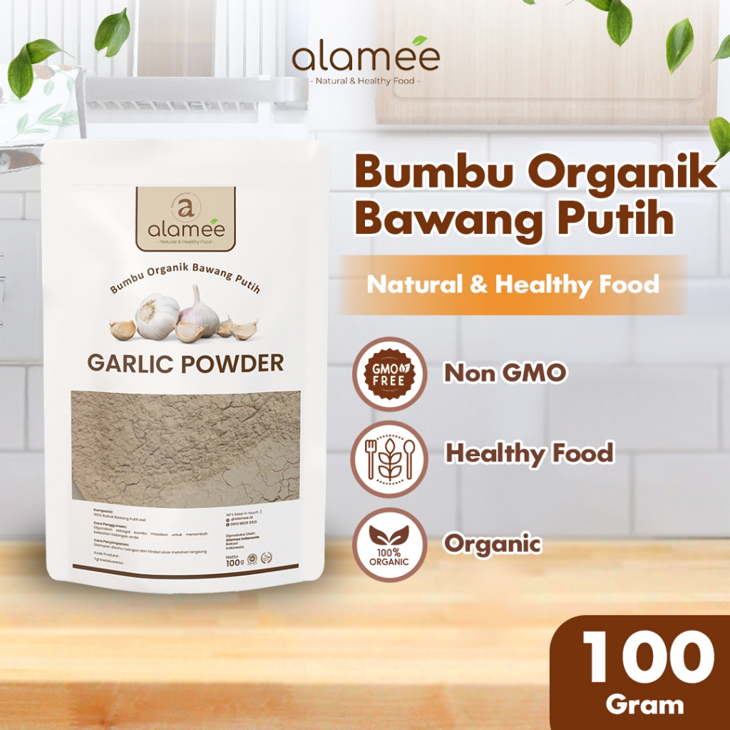 

Bawang Putih Bubuk Garlic Seasoning Powder Bumbu Masak Dapur Organik Rempah Rimpang Murni Asli 100gg