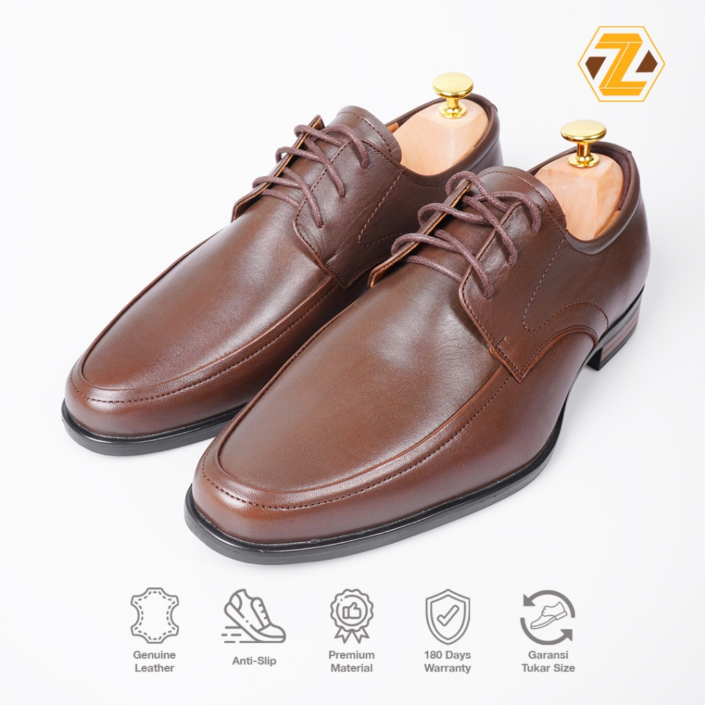 ZEGER Sepatu Derby Kulit Pria - Magni 502