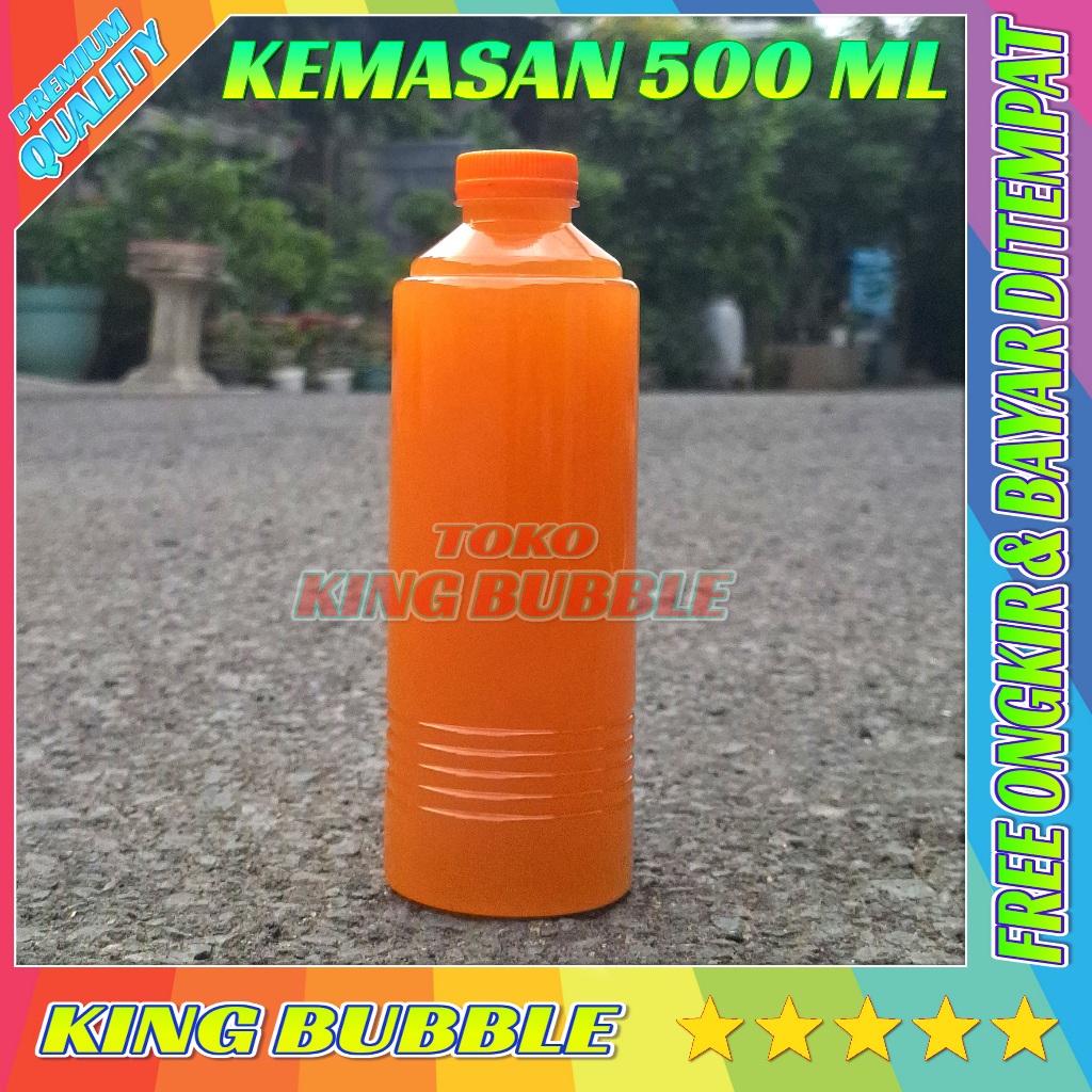 Mainan anak balon sabun super jumbo / Gelembung sabun orange 500 ML