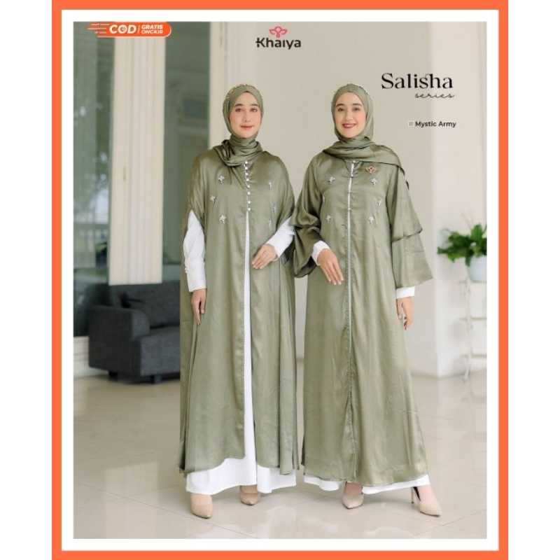 Kaftan dan Abaya Cradenza Polos Salisha Series Kaftan dan Abaya by Khaiya