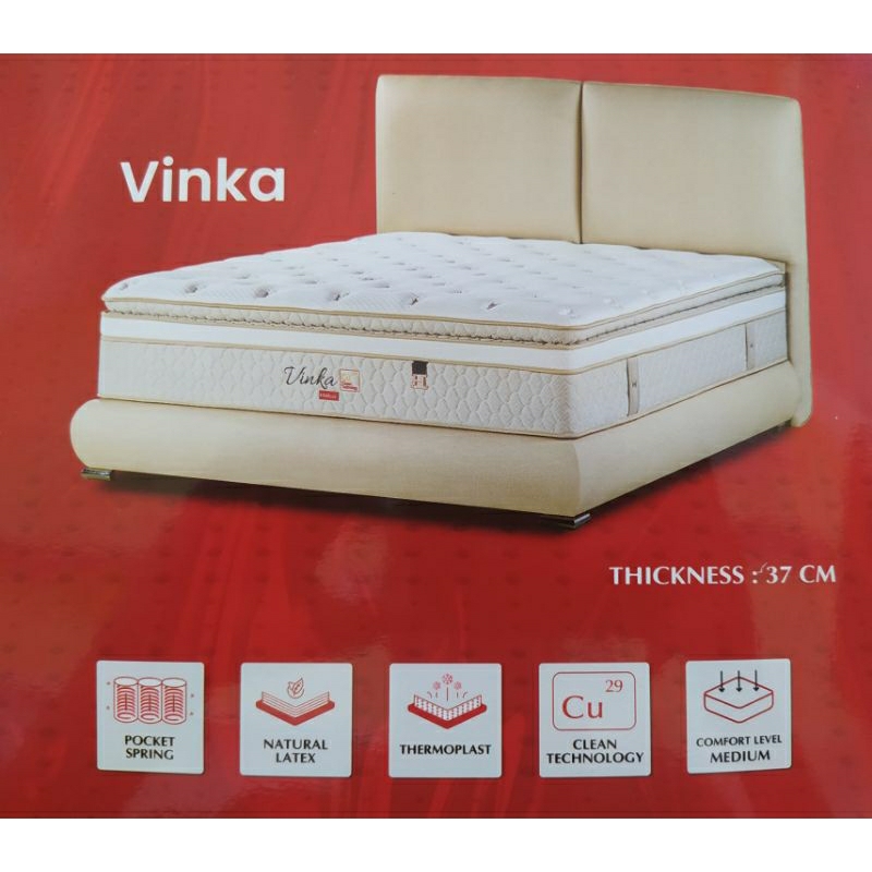 Springbed Helux Vinka - Bonus Bantal Dan Guling - Springbed Latex