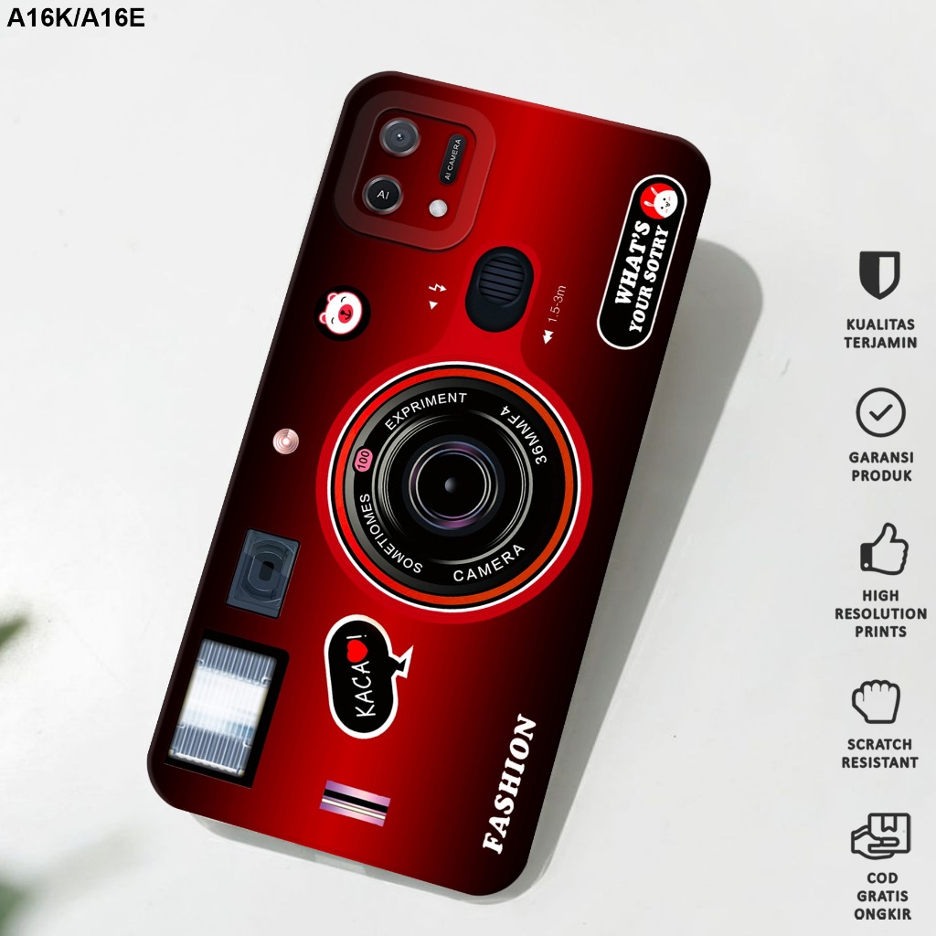Case Oppo A16K/A16E - Casing Hp Oppo A16K/A16E Motif Camera - Softcase Oppo A16K/A16E - Softcase Hp 