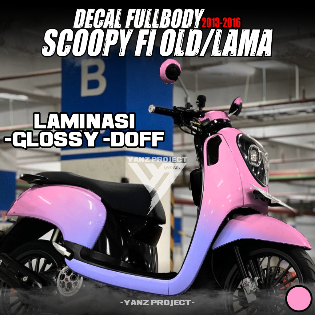 Stiker Decal Motor Scoopy 2013 2014 2015 2016 Full Body - Sticker Scoopy Full Blok Variasi Skotlet D