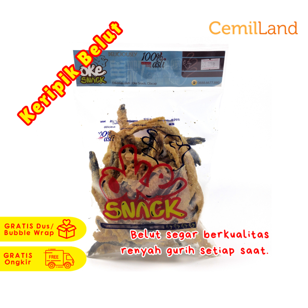 

Keripik Kripik Belut Tepung Enak Oke Snack