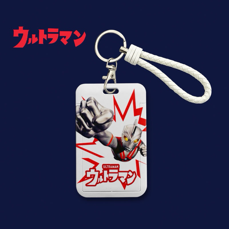 Ultraman Tiga Lanyard Card Case Kantor Sekolah Gantungan Kunci Gantungan Tas Card Holder Kalung Hold