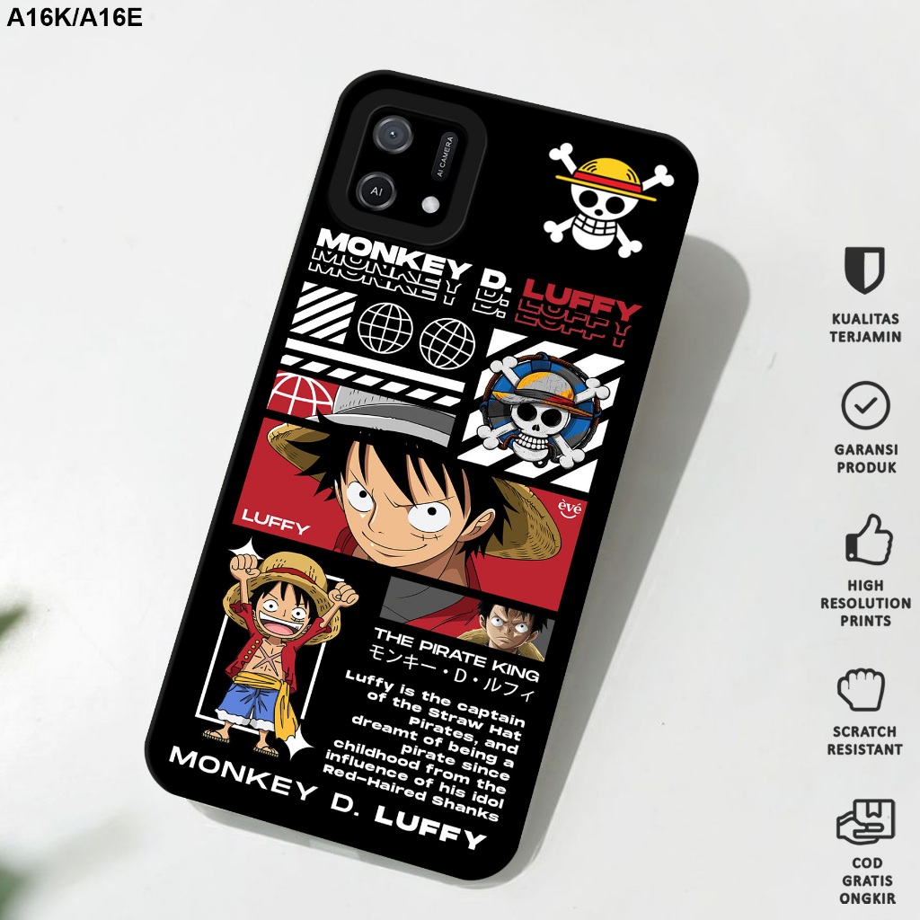 Case Oppo A16K/A16E - Casing Hp Oppo A16K/A16E Motif One Piece - Softcase Oppo A16K/A16E - Softcase 