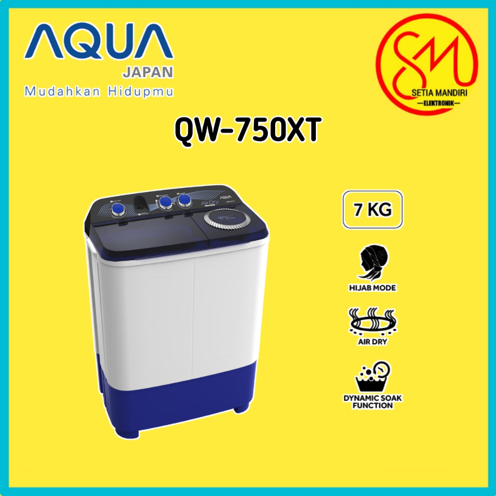 AQUA Mesin Cuci 2 Tabung 7 Kg Hijab Series - QW-781XT 780XT 750XT