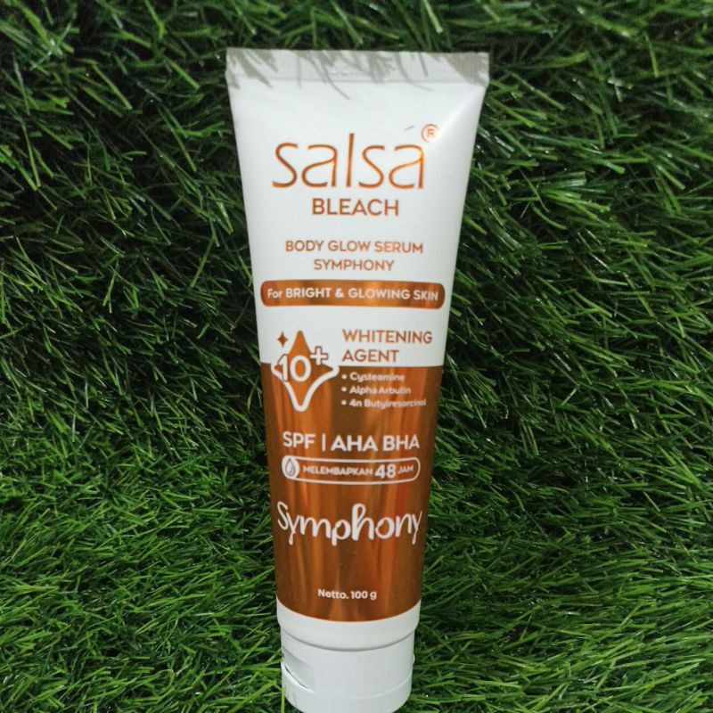 Salsa Bleach Serum Body Glow Skin Symphony Whitening Agent SPF AHA BHA || Salsa body bleaching