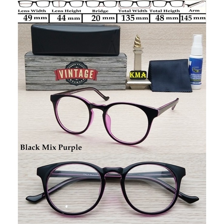 Frame kacamata minus VINTAGE kacamata minus frame korea vintage bulat