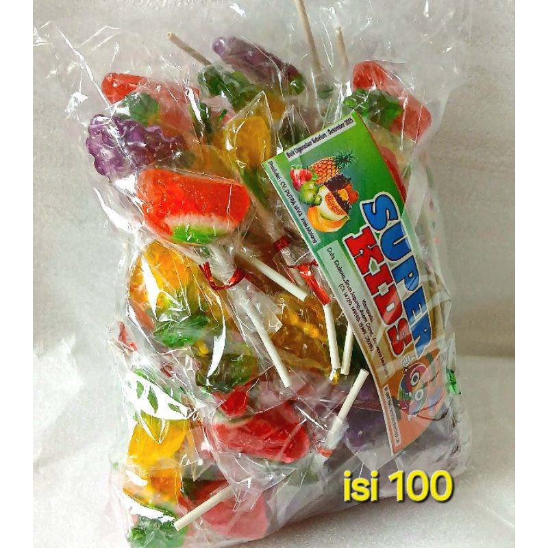 

Lolipop Aneka Bentuk BUAH Isi 100 Pcs Per Pak