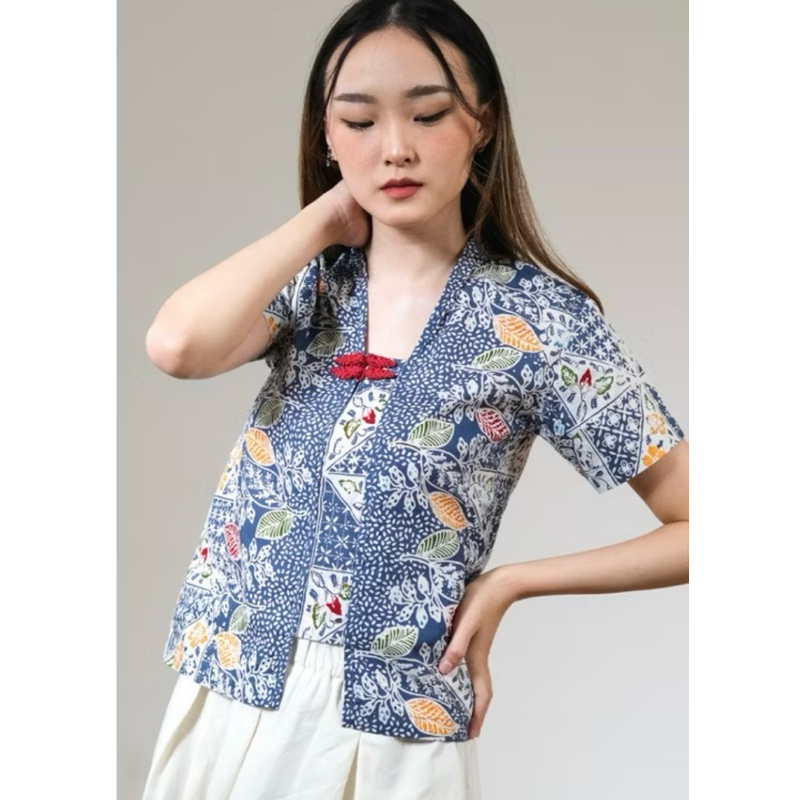 hello.riss kichi batik kebaya batik mona top atasan blouse wanita size L