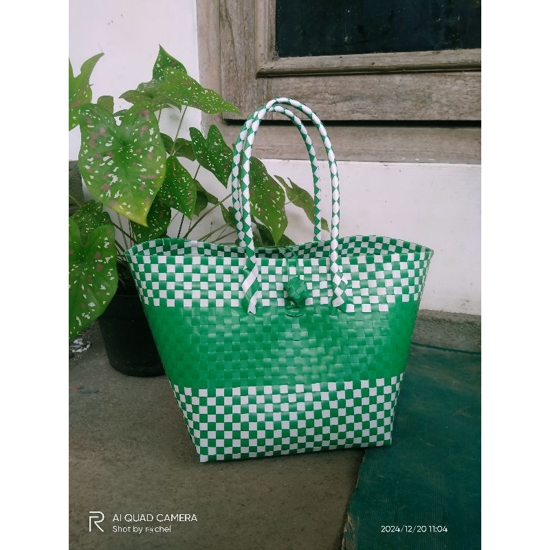 tas anyaman plastik/tas hajatan/tas kotak nasi