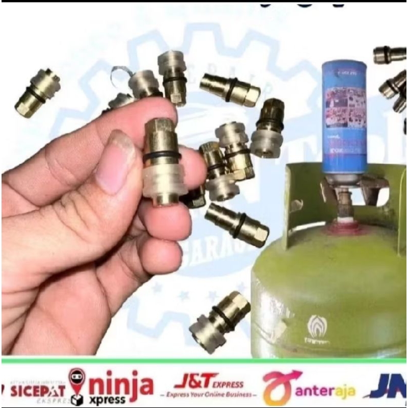 Alat isi ulang gas refil Portabel Refill gas kaleng porteblel simpel Nepel isi ulang gas