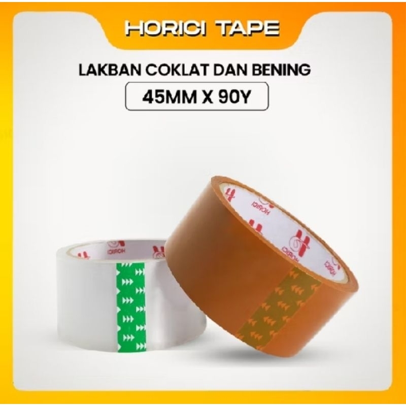 

Lakban Selotip Besar Bening dan Coklat 90 yard 45mm(2inch), Tape untuk Packing