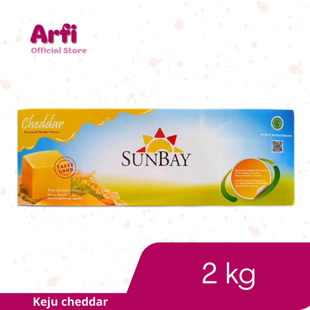 

Sunbay keju cheddar 2kg keju balok