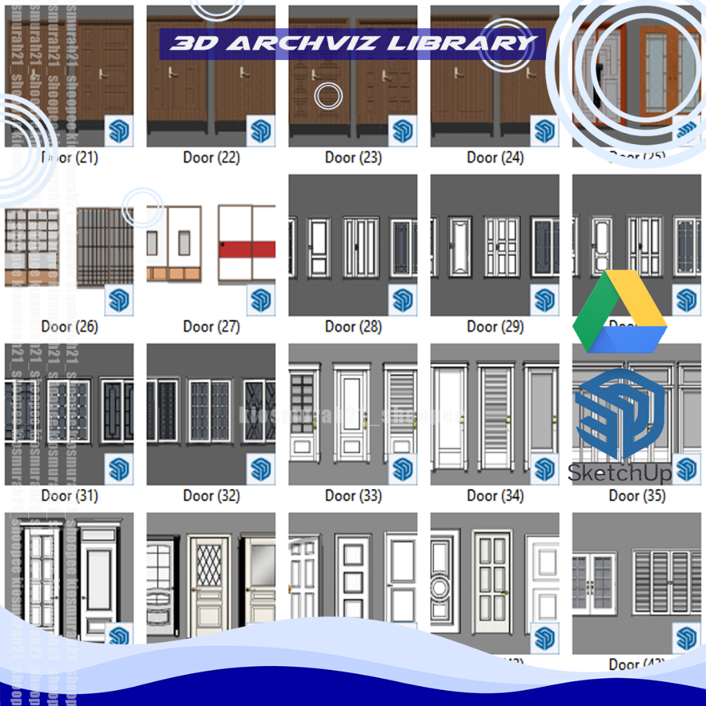 579 Door Sketchup Model Asset Library