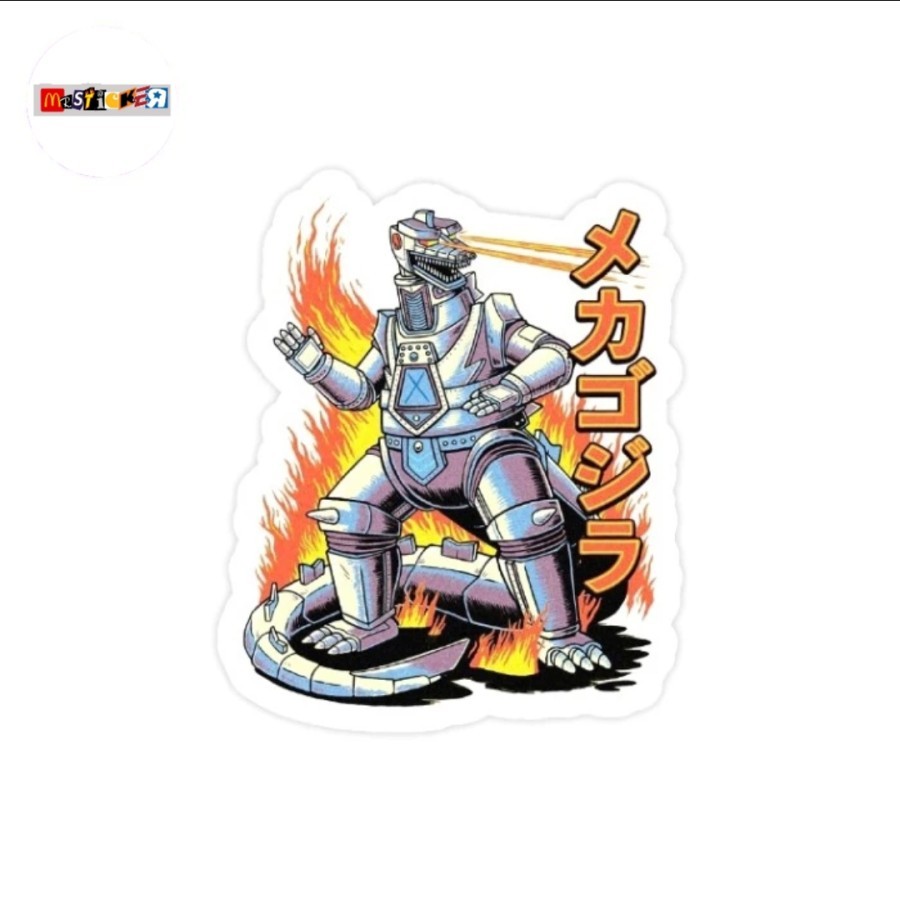 

sticker mechagodzilla graphic diecut stiker anime kaiju godzilla