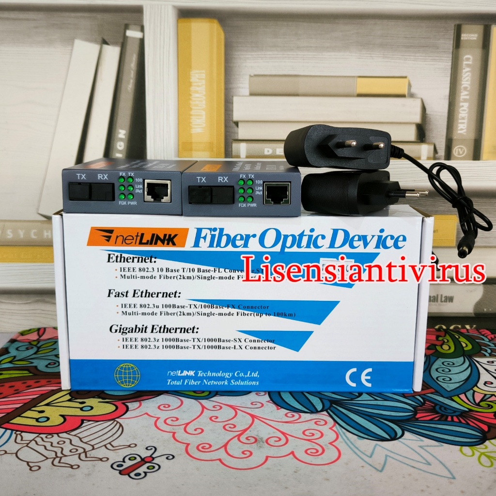 HTB FO Netlink HTB-3100 Media Converter Fiber Optik Fiber Optic HTB3100