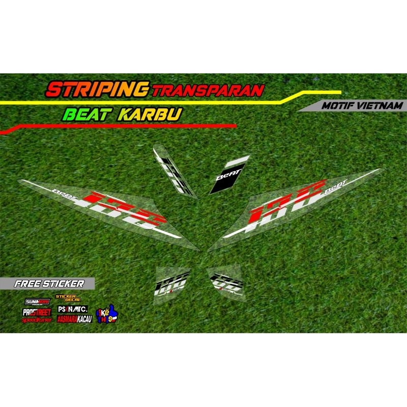 Stricker Striping Transparan Beat Karbu Vietnam Style