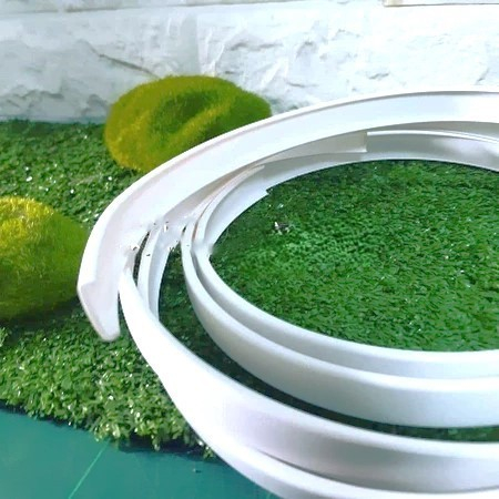 Liss Karet PVC Edging Photoblock 12mm Roll murah Edging PVC U Kaca Cermin Standing Mirror Pajangan