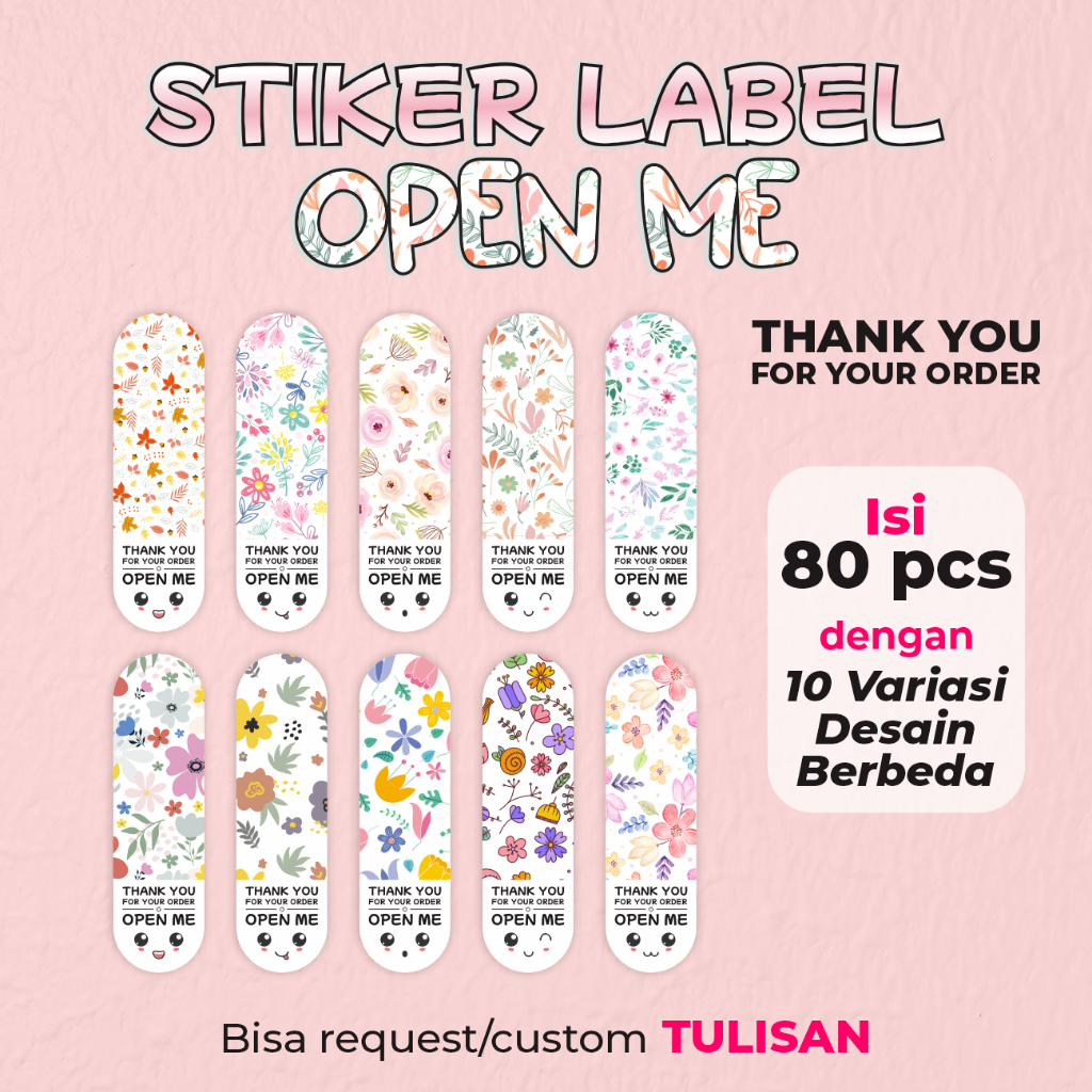 

Paket Stiker Label Open Me Thank You For Your Order PROMO