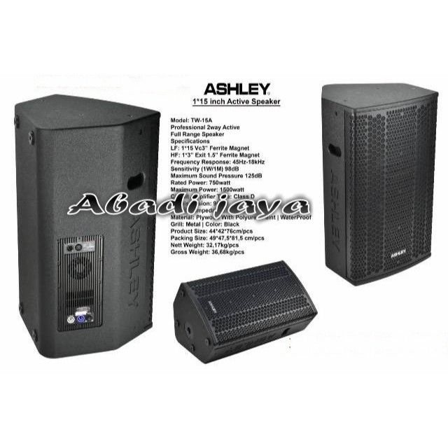 speaker pasif ashley tw15a / tw 15a / tw 15 a 15 inch 1 buah original