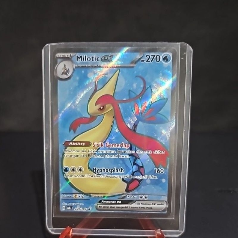 milotic ex sr pokemon kilat rasi hit original kartu indonesia