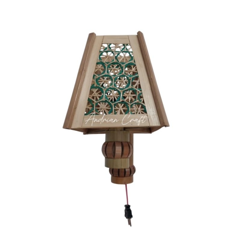 lampion bambu/kap lampu tempel/kap lampu minimalis/kap lampu bambu